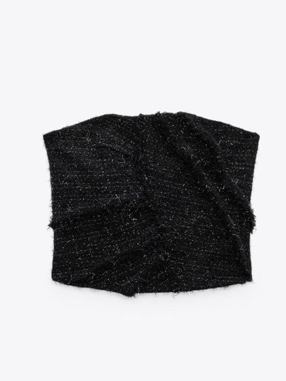 Zara Black Sparkle Strapless Tube Top